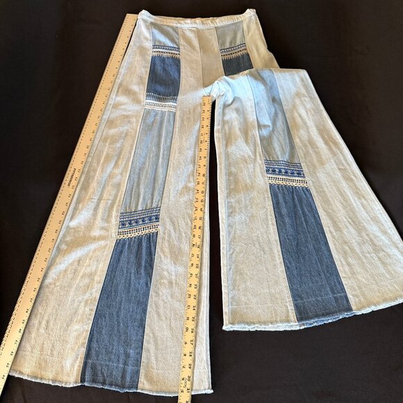 Free People Willa Pieced Wide-Leg Jeans Sz 27 - Picture 10 of 17